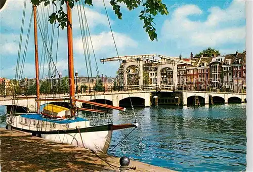 AK / Ansichtskarte Amsterdam Niederlande Magere Brug over de Amstel Kat. Amsterdam