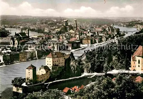 AK / Ansichtskarte Passau Fliegeraufnahme Dreifluessestadt Kat. Passau