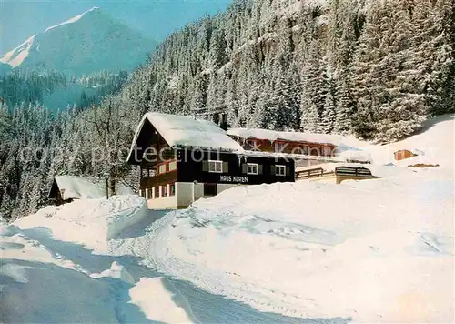 AK / Ansichtskarte Hirschegg Kleinwalsertal Vorarlberg Waeldele Gaestehaus Kueren Kat. Mittelberg