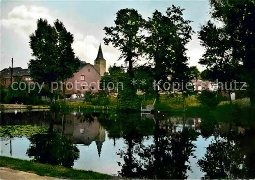 AK / Ansichtskarte Niederkruechten Dorfweiher mit Kirche Kat. Niederkruechten