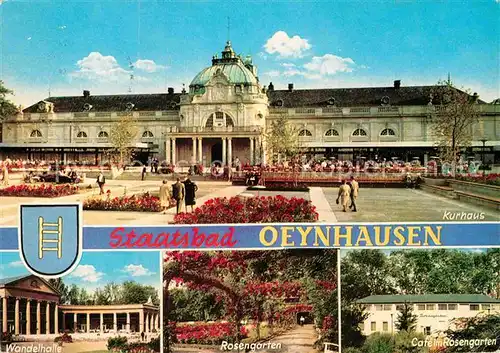 AK / Ansichtskarte Bad Oeynhausen Kurhaus Wandelhalle Rosengarten Cafe Kat. Bad Oeynhausen