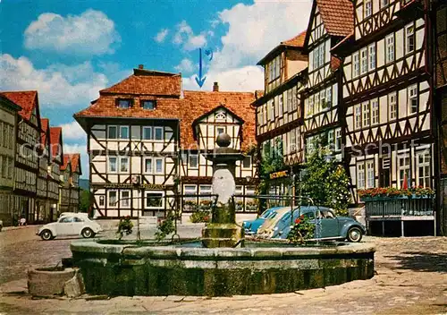 AK / Ansichtskarte Bad Sooden Allendorf Marktplatz Brunnen Fachwerkhaeuser Kat. Bad Sooden Allendorf