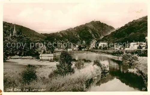 AK / Ansichtskarte Bad Ems Lahnwehr Kat. Bad Ems