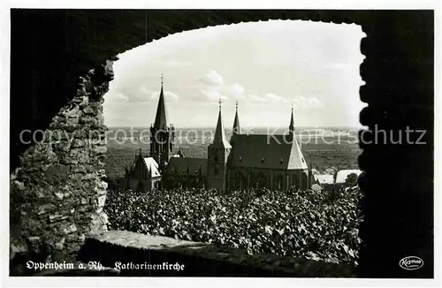 AK / Ansichtskarte Oppenheim Durchblick zur Katharinenkirche Kat. Oppenheim Rhein