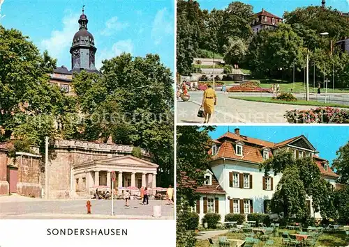 AK / Ansichtskarte Sondershausen Thueringen Schloss und Alte Wache HOG Zum Possen Kat. Sondershausen