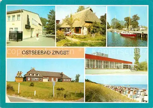 AK / Ansichtskarte Zingst Ostseebad FDGB Urlauberrestaurant Nordlicht Kate Strandstrasse Hafen Kurhaus FDGB Ferienheim Claus Stoertebeker Kat. Zingst Darss