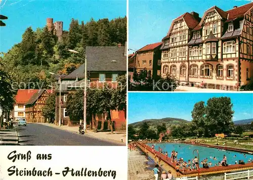 AK / Ansichtskarte Steinbach Hallenberg Hallenburg FDGB Erholungsheim Fortschritt Schwimmbad Kat. Steinbach Hallenberg