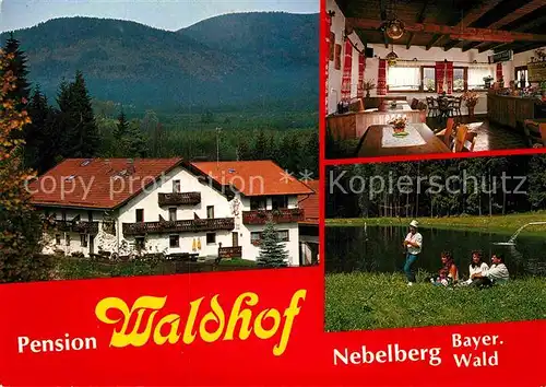 AK / Ansichtskarte Nebelberg Langdorf Pension Waldhof Gaststube See Kat. Langdorf