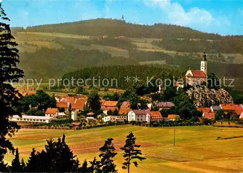 AK / Ansichtskarte Pleystein Kreuzbergkirche mit Fahrenberg Kat. Pleystein