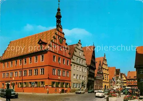 AK / Ansichtskarte Dinkelsbuehl Historische Haeusergruppe am Weinmarkt Kat. Dinkelsbuehl