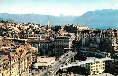 AK / Ansichtskarte Lausanne VD Vue generale et les Alpes Kat. Lausanne