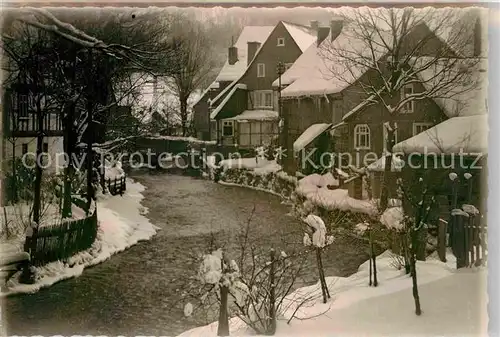 AK / Ansichtskarte Berleburg Bad Partie an der Odeborn Winter Kat. Bad Berleburg