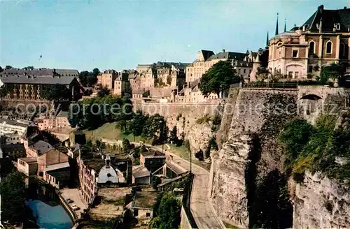 AK / Ansichtskarte Luxembourg Luxemburg Faubourg du Grund et chemin de la Corniche Kat. Luxembourg