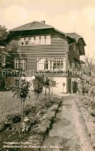 AK / Ansichtskarte Hohenstein Ernstthal Bethlehemstift am Huettengrund Blockhaus  Kat. Hohenstein Ernstthal