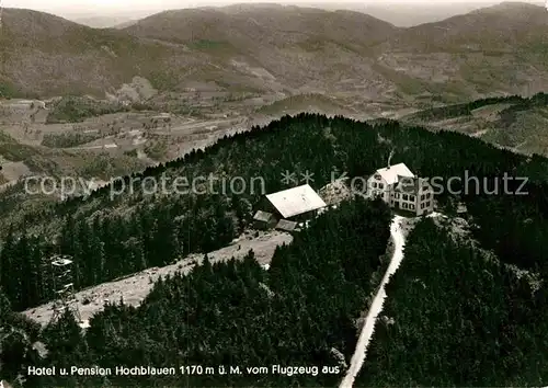 AK / Ansichtskarte Hochblauen Fliegeraufnahme Hotel Pension Kat. Badenweiler