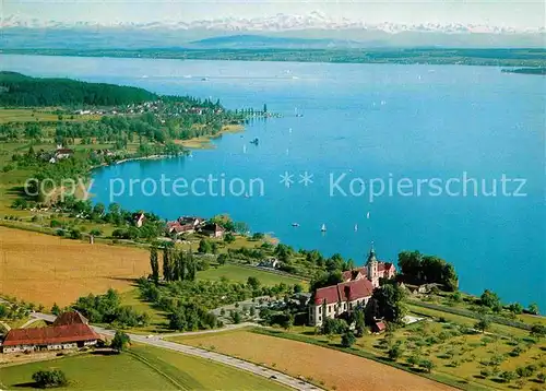 AK / Ansichtskarte Birnau Fliegeraufnahme Klosterkirche Kat. Uhldingen Muehlhofen