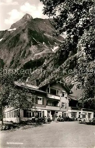 AK / Ansichtskarte Spielmannsau Berggasthaus mit Trettachspitze Kat. Oberstdorf