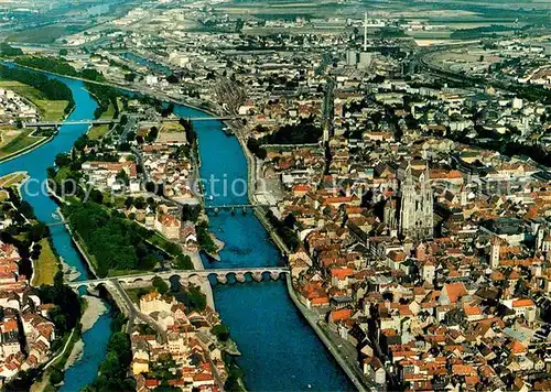 AK / Ansichtskarte Regensburg Fliegeraufnahme  Kat. Regensburg