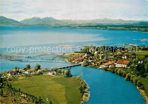 AK / Ansichtskarte Seebruck Chiemsee Fliegeraufnahme Kat. Seeon Seebruck