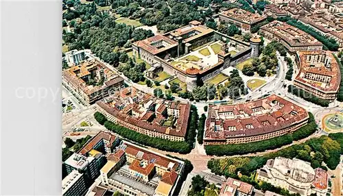 AK / Ansichtskarte Milano Fliegeraufnahme Schloss Sforza Kat. Italien