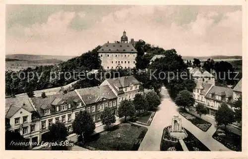 AK / Ansichtskarte Frauenstein Sachsen Ortsansicht mit Schloss Kat. Frauenstein Sachsen