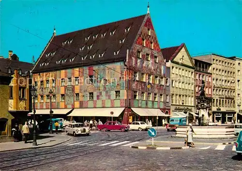 AK / Ansichtskarte Augsburg Merkurbrunnen und Weberhaus Kat. Augsburg