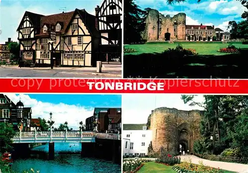 AK / Ansichtskarte Tonbridge The Chequers Inn River Medway The Castle Gate Kat. 