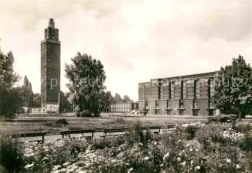 AK / Ansichtskarte Magdeburg Kulturpark Stadthalle Aussichtsturm Kat. Magdeburg