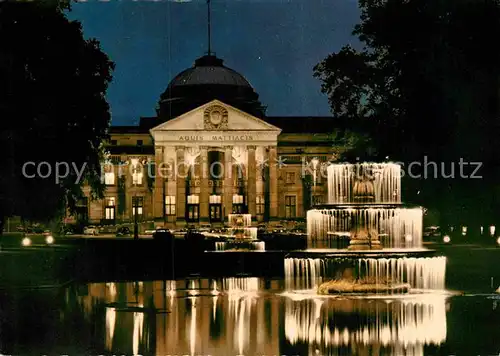 AK / Ansichtskarte Wiesbaden Kurhaus Nachtaufnahme Kat. Wiesbaden