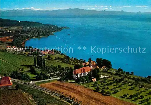 AK / Ansichtskarte Birnau Bodensee Klosterkirche Birnau Fliegeraufnahme Kat. Uhldingen Muehlhofen