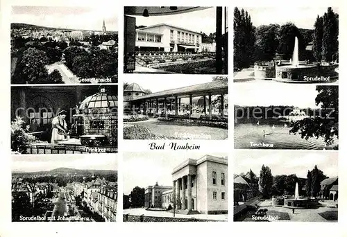 AK / Ansichtskarte Bad Nauheim Gesamtansicht Trinkkur Sprudelhof Teichhaus Kurkonzer Kat. Bad Nauheim