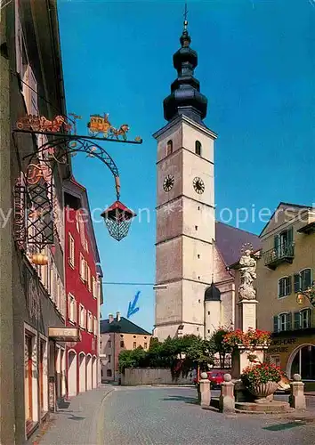 AK / Ansichtskarte Waging See Marktplatz Marienbrunnen Kirche Kat. Waging a.See