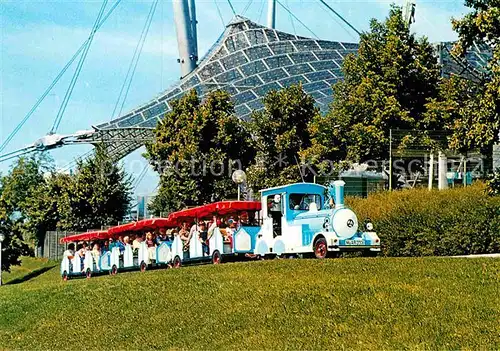 AK / Ansichtskarte Muenchen Rundfahrt mit Olympiapark Bahn Kat. Muenchen