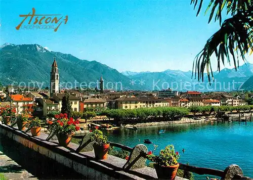 AK / Ansichtskarte Ascona Lago Maggiore Stadtansicht Panorama