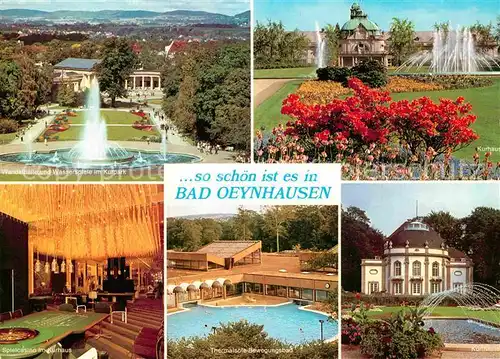 AK / Ansichtskarte Bad Oeynhausen Wandelhalle Wasserspiele Kurpark Kurhaus Spielcasino Kurhalle Kat. Bad Oeynhausen