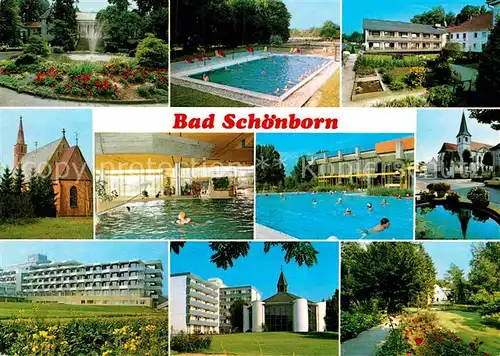 AK / Ansichtskarte Bad Schoenborn Kurpark Schwimmbad Kurkliniken Kat. Bad Schoenborn