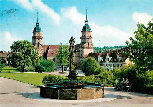 AK / Ansichtskarte Freudenstadt Evangelische Stadtkirche Marktbrunnen Kat. Freudenstadt