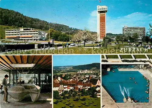 AK / Ansichtskarte Zurzach Zurzacher Thermalquelle Hotelturm Schwimmbad Kat. Zurzach