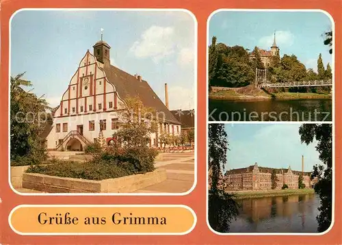 AK / Ansichtskarte Grimma Rathaus Gattersburg EOS Ernst Schneller Kat. Grimma