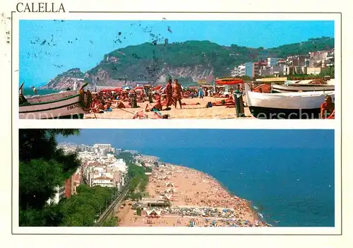AK / Ansichtskarte Calella de Mar Fliegeraufnahme Strand