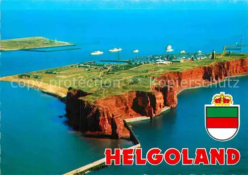 AK / Ansichtskarte Helgoland Fliegeraufnahme von Westen Kat. Helgoland