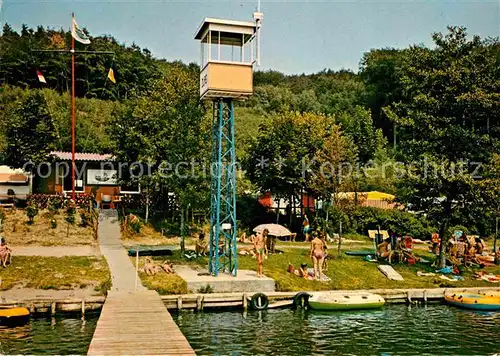 AK / Ansichtskarte Maria Laach Glees Campingplatz Laacher See Strandbad