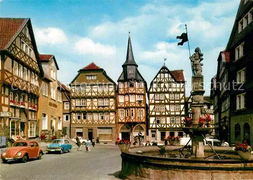 AK / Ansichtskarte Fritzlar Marktplatz Rolandsbrunnen Kat. Fritzlar