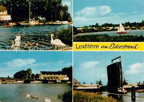 AK / Ansichtskarte Wrohm Dithmarschen Lexfaehre am Eiderstrand Schleuse Kat. Wrohm