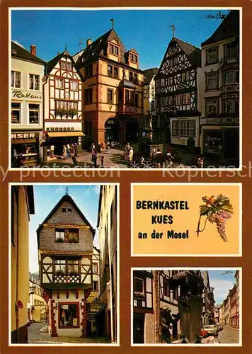 AK / Ansichtskarte Bernkastel Kues Rathaus Fachwerkhaeuser Kat. Bernkastel Kues