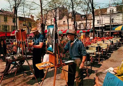 AK / Ansichtskarte Paris Montmartre Place du Tertre et ses peintres Kat. Paris