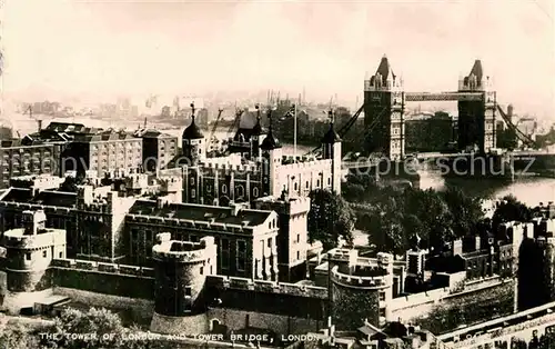 AK / Ansichtskarte London Tower and Tower Bridge Kat. City of London