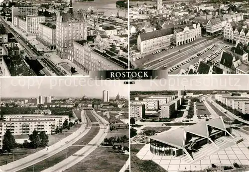 AK / Ansichtskarte Rostock Mecklenburg Vorpommern Lange Strasse Stadthafen Kosmos Gaststaette Ernst Thaelmann Platz Kat. Rostock