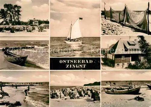 AK / Ansichtskarte Zingst Ostseebad Segelboot Strand Kat. Zingst Darss