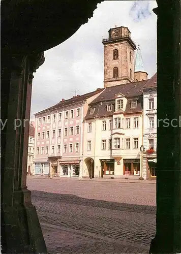 AK / Ansichtskarte Zittau Markt Haeuser Turm St. Johannis  Kat. Zittau